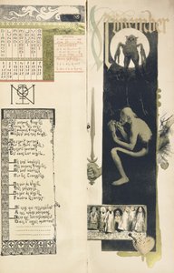 Czarna magia, miesiąc listopad dla kalendarza magicznego opublikowanego w przeglądzie "Art Nouveau", 1896 r.
